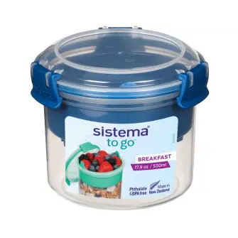 SISTEMA Breakfast to go 530 ml - ocean blue - ØVRIG MADOPBEVARING