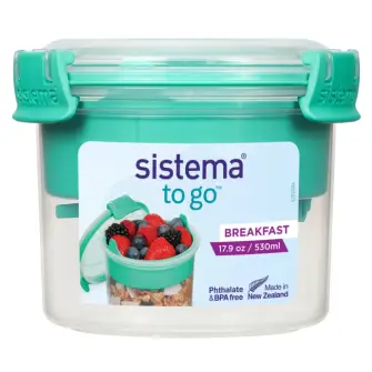 SISTEMA Breakfast to go 530 ml - teal - ØVRIG MADOPBEVARING