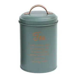 Opbevaringsdåse i metal grøn med guld - te - OPBEVARINGSGLAS / DÅSER