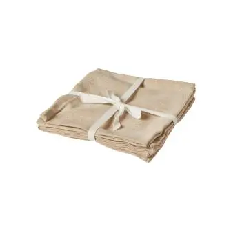 DACORE Mundserviet 40x40 cm 4 stk - hørfarvet - DUGE & DÆKKESERVIETTER