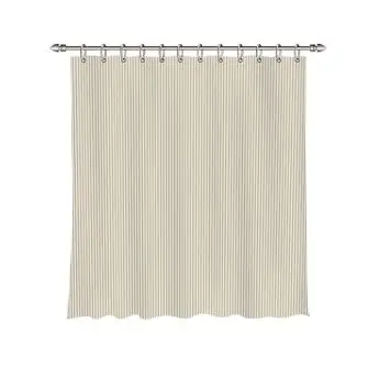 DACORE Badeforhæng incl. ringe 180x200 cm - sand stribet - BADEVÆRELSE