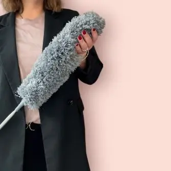 CONZEPT Støvkost med teleskopstang 87-280 cm - grå - ØVRIGE