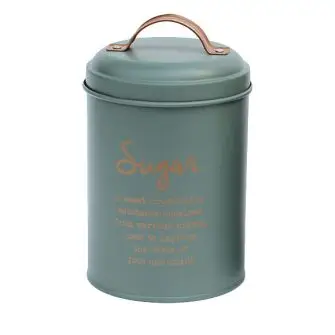 Opbevaringsdåse i metal grøn med guld - sugar - OPBEVARINGSGLAS / DÅSER