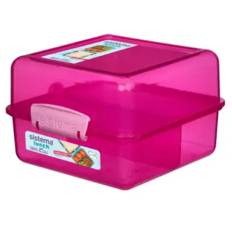 SISTEMA Madkasse lunch cube 1,4 liter - pink - MADKASSER & DRIKKEDUNKE
