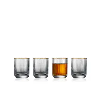 LYNGBY GLAS Palermo shotglas med guldkant  6 stk. - 6 cl - GLAS