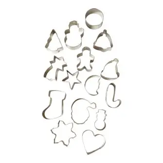 DACORE Udstiksforme 15 stk - julemotiv - BAGEREDSKABER