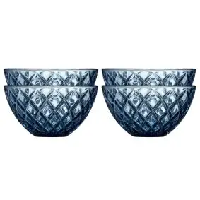LYNGBY Sorrento glasskåle 12 cm 4 stk - blå - 