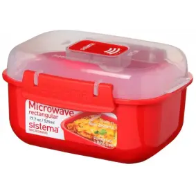 SISTEMA Mikroboks 525 ml - rød - OPBEVARINGSGLAS / DÅSER