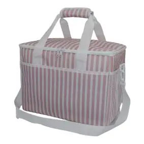 CONZEPT Køletaske 30 liter - rosa stribet - 