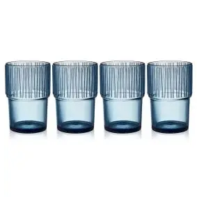 BITZ Kusintha caféglas 38 cl 4 stk - blå -