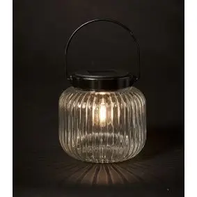 DACORE Solar bordlampe i glas med håndtag - klar - 