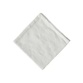 DACORE Mundserviet jacquard med blomster 40 x 40 cm - 4 stk. - hvid - 