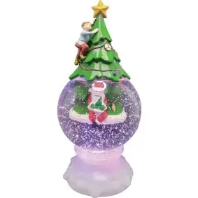 CONZEPT Snekugle med julemand - 11x23 cm - 