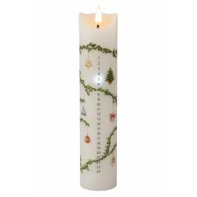 NORDIC GLOW Kalenderlys LED med motiv - 27 cm - 