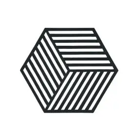 ZONE Bordskåner hexagon 16 x 14 x 0,9 cm sort - 