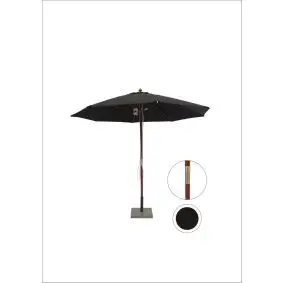 HOFFMANN Parasol nice Ø 3 m - sort - PARASOLFØDDER & BESLAG