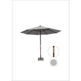 HOFFMANN Parasol nice Ø 3 m - grå - PARASOLFØDDER & BESLAG