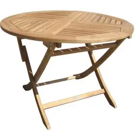 TEAK Luksus bord Ø 110 cm "boston" - 