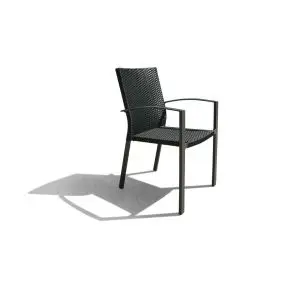 Nevada havestol – sort polyrattan - 