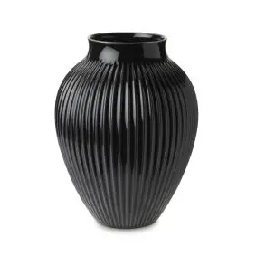 KNABSTRUP Vase 27 cm m/riller - sort -