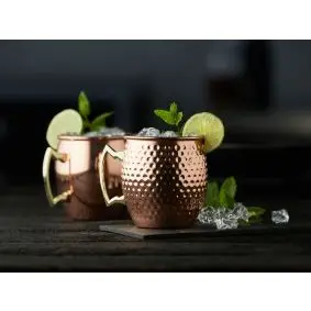 LYNGBY GLAS Moscow mule-krus 2 stk kobber -