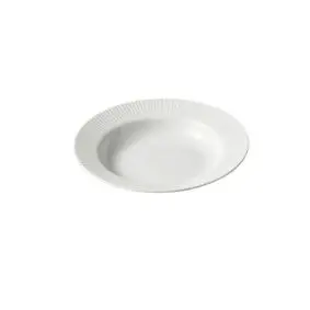 AIDA Groovy suppe tallerken 22 cm porcelæn - hvid - 