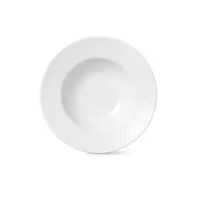 LYNGBY Rhombe dyb tallerken Ø24,5 cm - hvid - 