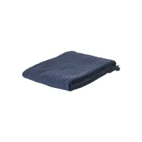 DACORE Plaid m. frynser blå - 