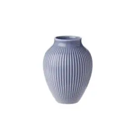 KNABSTRUP Vase 12,5 cm m/riller - lavendelblå - 