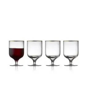 LYNGBY GLAS Palermo gold vinglas 4 stk - 