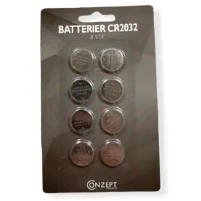 CONZEPT Knapcelle batterie CR2032 - 8 pk - 