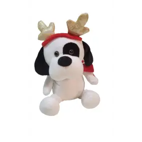 WINTERIA Jule hund som danser 21 cm - hvid - 