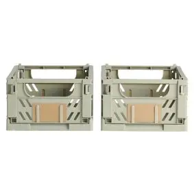DAY Opbevaringskasse foldbar 25x16,5 cm moss green - 2 stk. - 