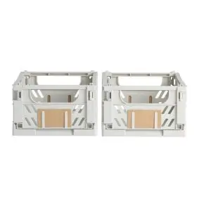 DAY Opbevaringskasse foldbar 25x16,5 cm light grey - 2 stk. - 