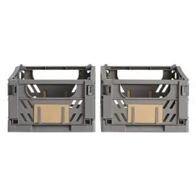 DAY Opbevaringskasse foldbar 25x16,5 cm dark grey - 2 stk. - 