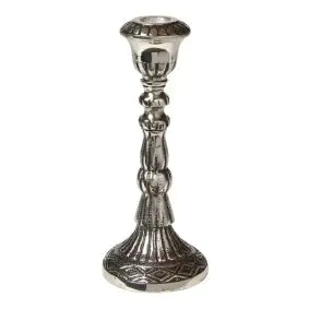 DACORE Lysestage barok i antik nikkel - 19 cm - 