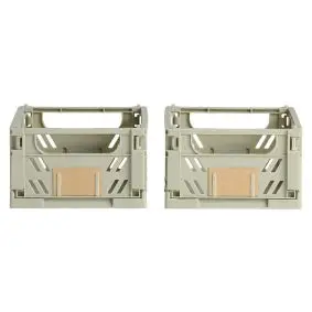DAY Opbevaringskasse foldbar 17x12,5 cm moss green - 2 stk. - 
