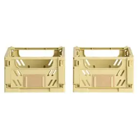DAY Opbevaringskasse foldbar 17x12,5 cm yellow sand - 2 stk. - 