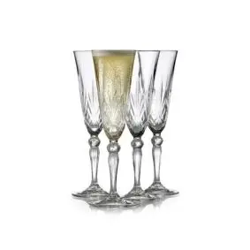 LYNGBY Melodia krystal champagneglas 16 cl. 4 stk - 