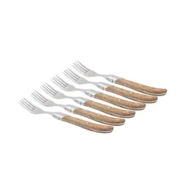 LAGUIOLE BY HAWS Steakgafler 6 stk - egetræ - 