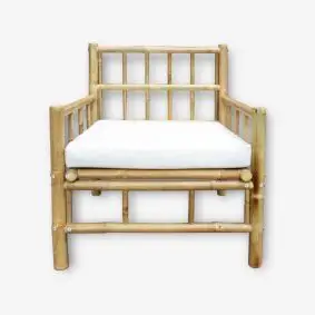 BAMBUSA Bambus lænestol 70 x 70 cm  - incl hynde - 