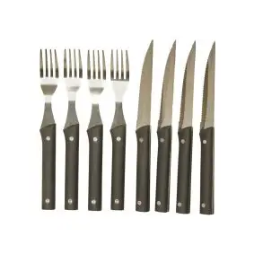 DACORE Steak bestik 8 dele - sort - 