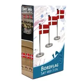 Bordflag på fod 20 cm - 3 stk -