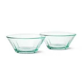 ROSENDAHL Grand cru recycled glasskåle Ø15 cm 2 stk - klar grøn - 