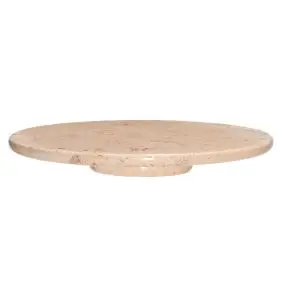 MAKU Fad på drejefod 30 cm - mamor beige - 
