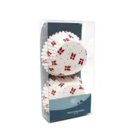 Muffinsform i papir med flag - 50 stk -