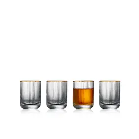 LYNGBY GLAS Palermo shotglas med guldkant  6 stk. - 6 cl - 