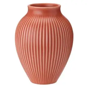 KNABSTRUP Vase 20 cm m/riller - koral - 