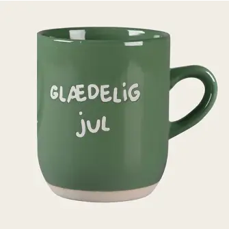 DET GAMLE APOTEK Julekrus "Glædelig jul" - grøn - DET GAMLE APOTEK