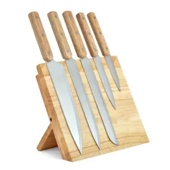 LIVOO Knivsæt med blok - KØKKENKNIVE & SAKSE